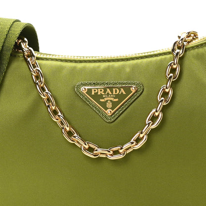 Prada Re-Nylon Demi-lune Shoulder Bag Ivy Green 7 of 9