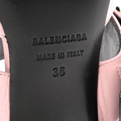Balenciaga Shiny Calfskin Belt 40mm Mules 36 Pink 7 of 11