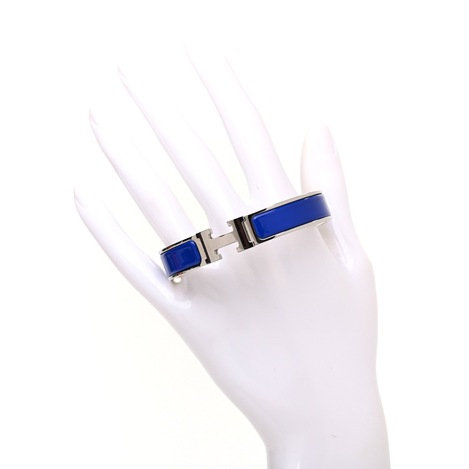 Hermes Enamel Narrow Clic Clac H Bracelet GM Bleu Royal 2 of 4