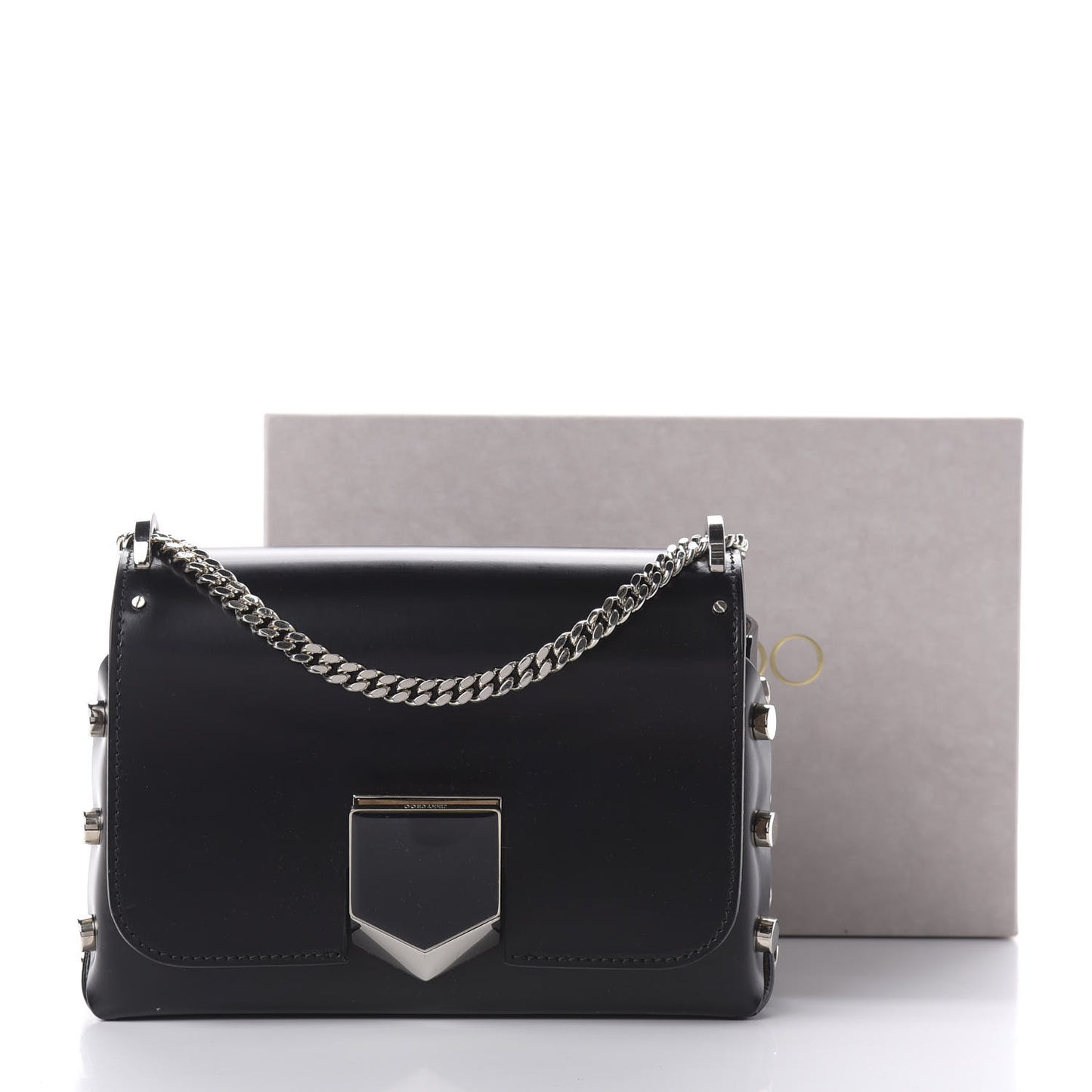 Smooth Calfskin Lockett Petite Shoulder Bag Black