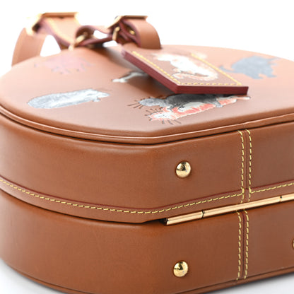 Louis Vuitton Calfskin Catogram Petite Boite Chapeau Tan 8 of 9