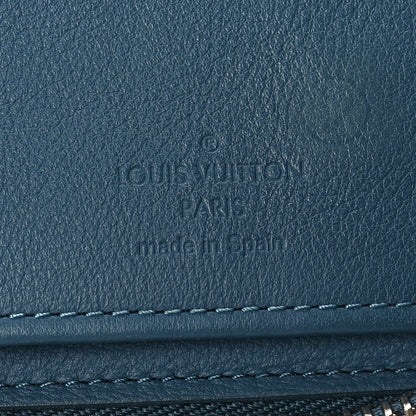 Louis Vuitton Taurillon Vertical Zippy Wallet Blue Gris 7 of 8