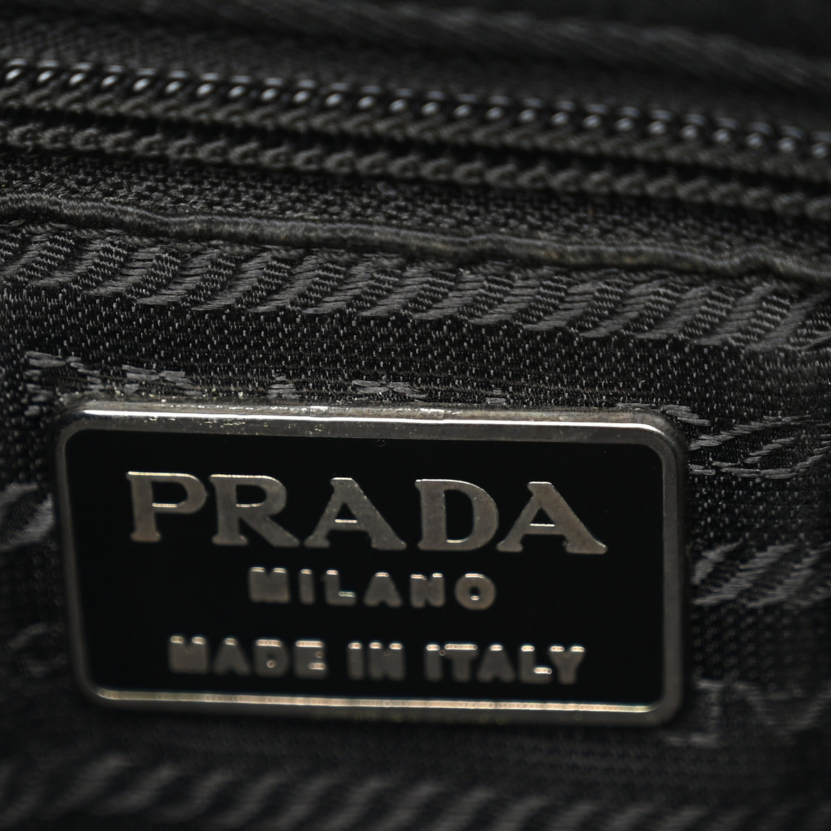 Prada Tessuto Nylon Swing Shoulder Tote Black 6 of 10