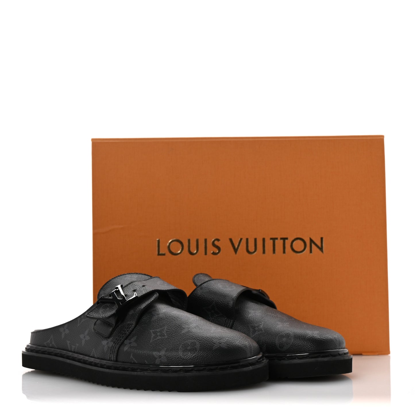 Monogram Eclipse LV Easy Mens Mule 8 Black