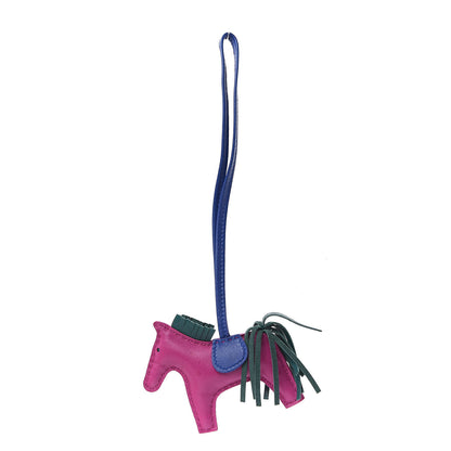 Hermes Milo Lambskin Grigri Rodeo Horse Bag Charm PM Rose Pourpre Bleu Electrique Malachite 1 of 5