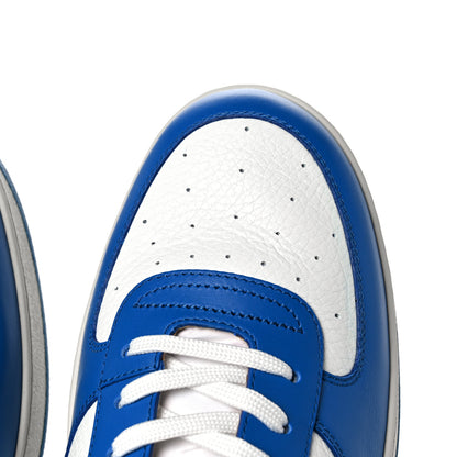Louis Vuitton Calfskin Monogram Mens Rivoli High Top Sneakers 7.5 Blue 10 of 10