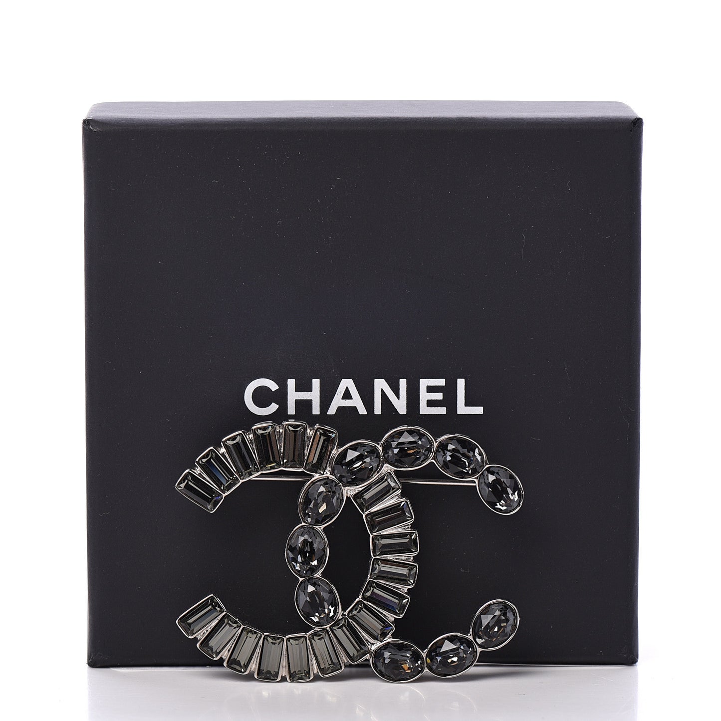 Ruthenium Crystal Baguette CC Brooch