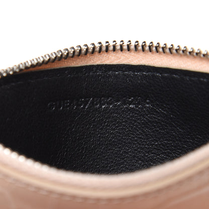 Saint Laurent Calfskin Crocodile Embossed 5 Fragments Zip Pouch Card Holder Beige 8 of 9