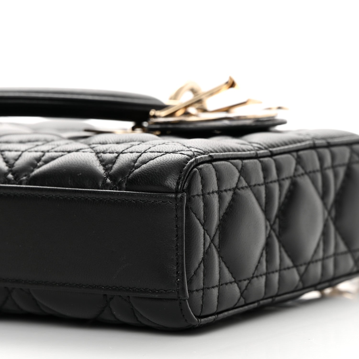 Christian Dior Lambskin Cannage Lady D-Joy Black 10 of 14