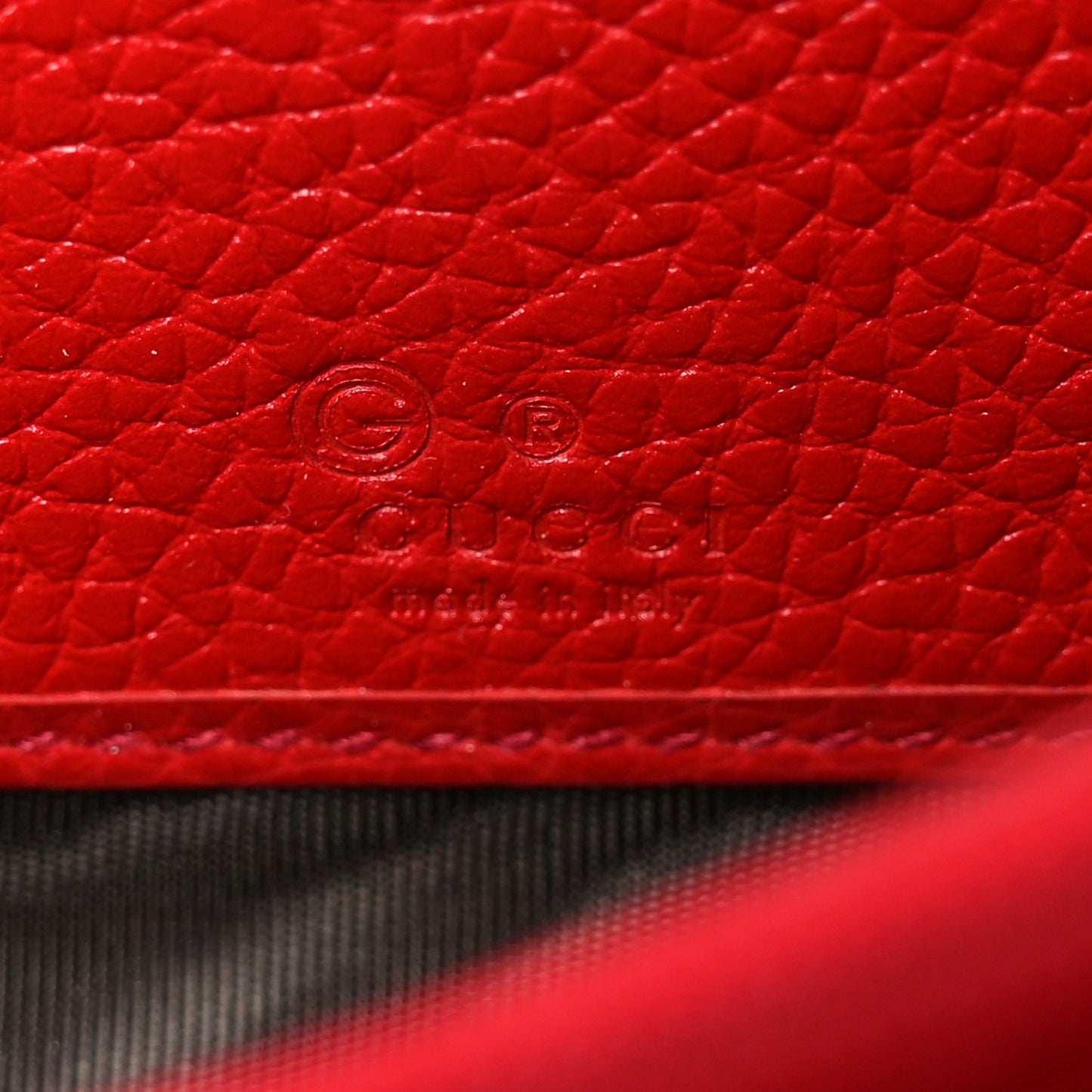 Pebbled Calfskin Small Soho Zip Around Wallet Red