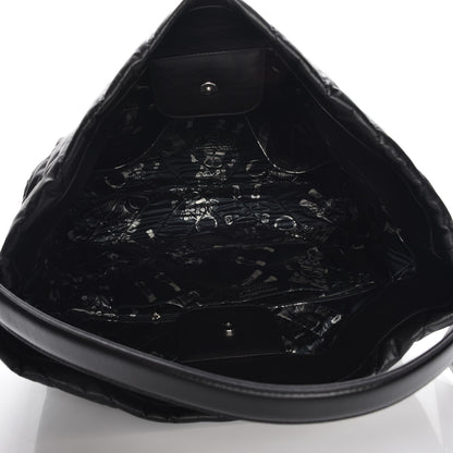 Chanel Aged Calfskin Chevron Large Big Bang Hobo Black 3 of 6