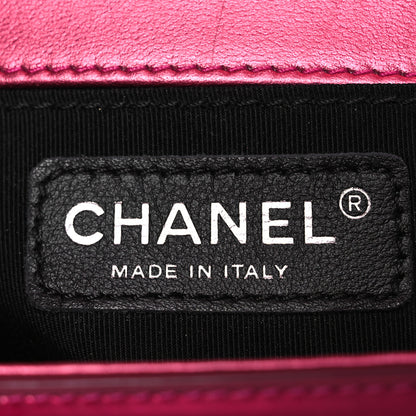 Chanel Metallic Patent Calfskin Quilted Small Boy Flap Pink 6 of 13