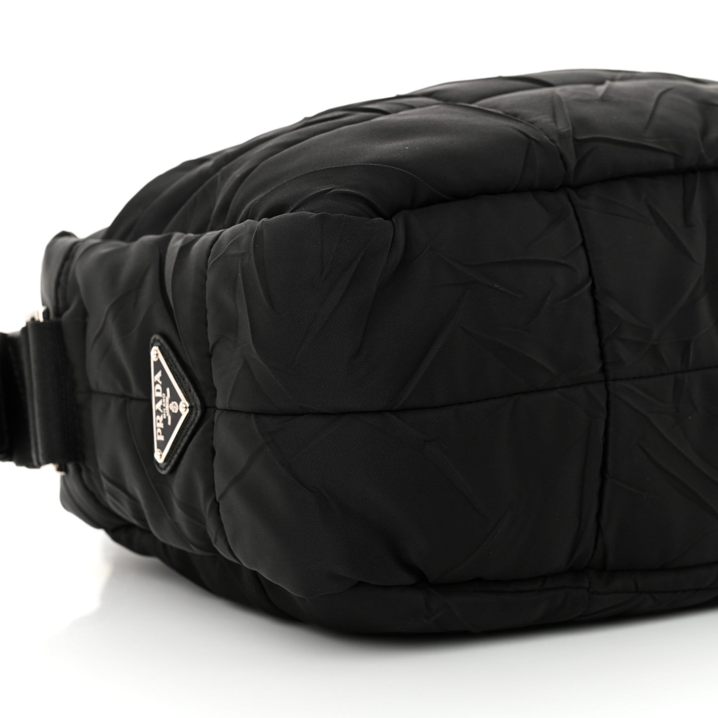 Tessuto Nylon Quilted Messenger Black