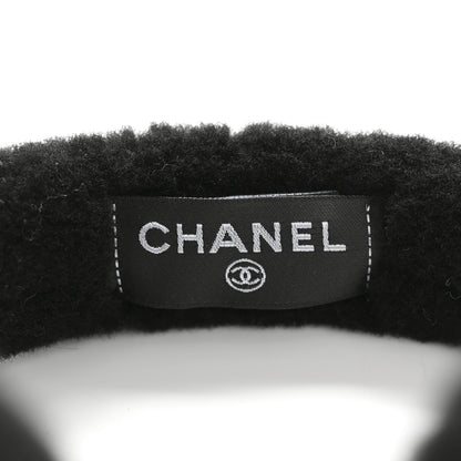 Chanel Shearling CC Ear Muffs Black 5 of 5
