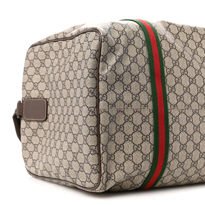 Gucci GG Supreme Monogram Web Medium Duffle Bag Brown 8 of 9