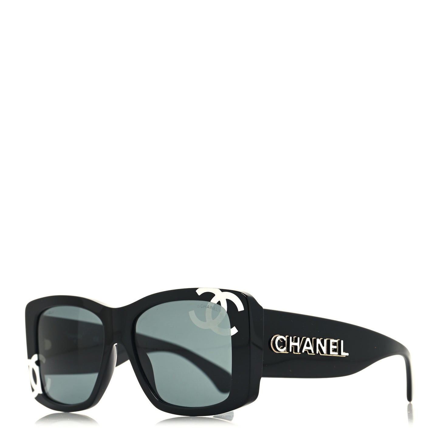 Acetate CC Logo Square Sunglasses 71472 Black