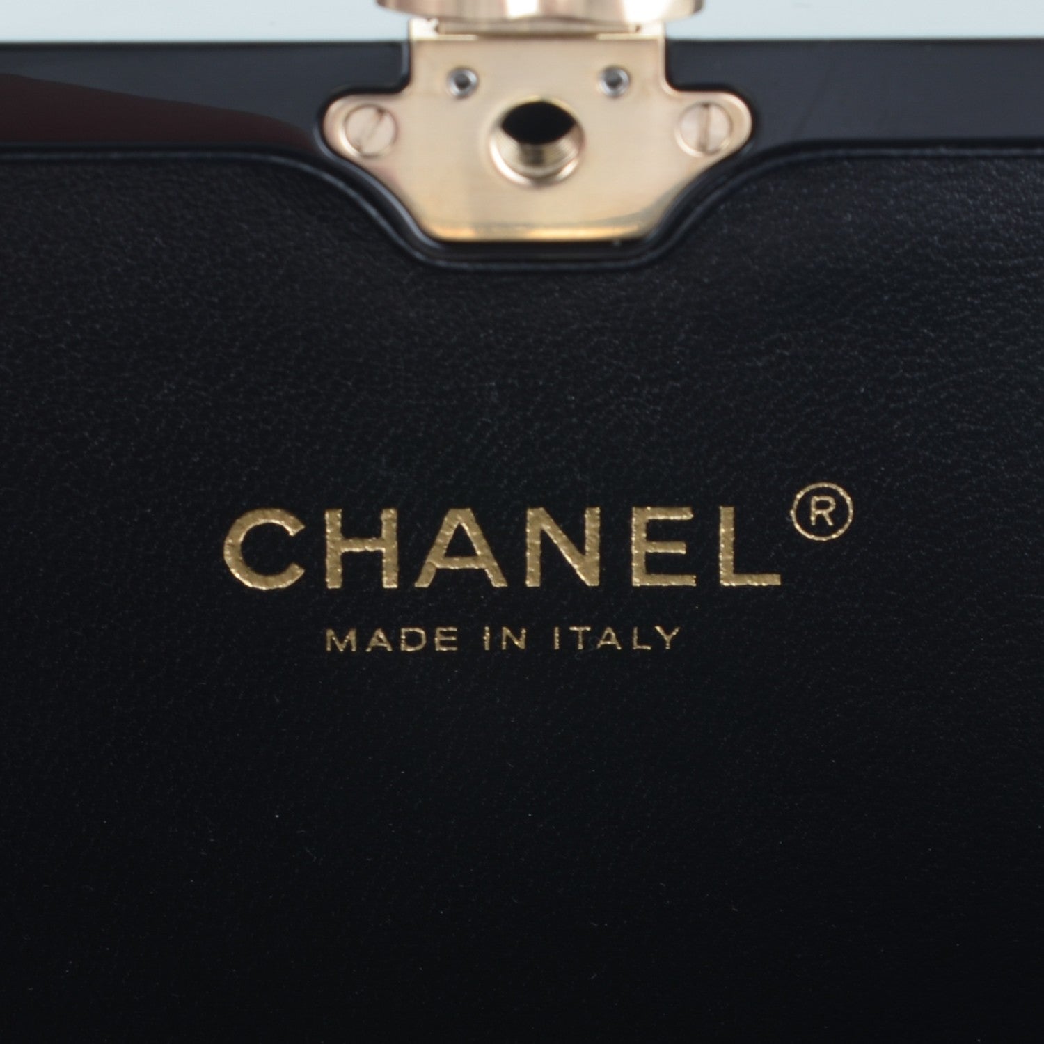 Chanel Plexiglass Gift Box Clutch Black 6 of 7