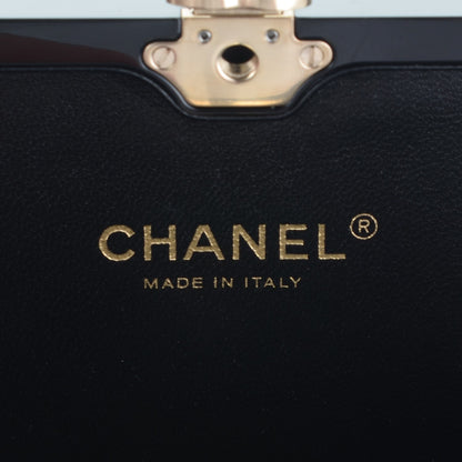 Chanel Plexiglass Gift Box Clutch Black 6 of 7