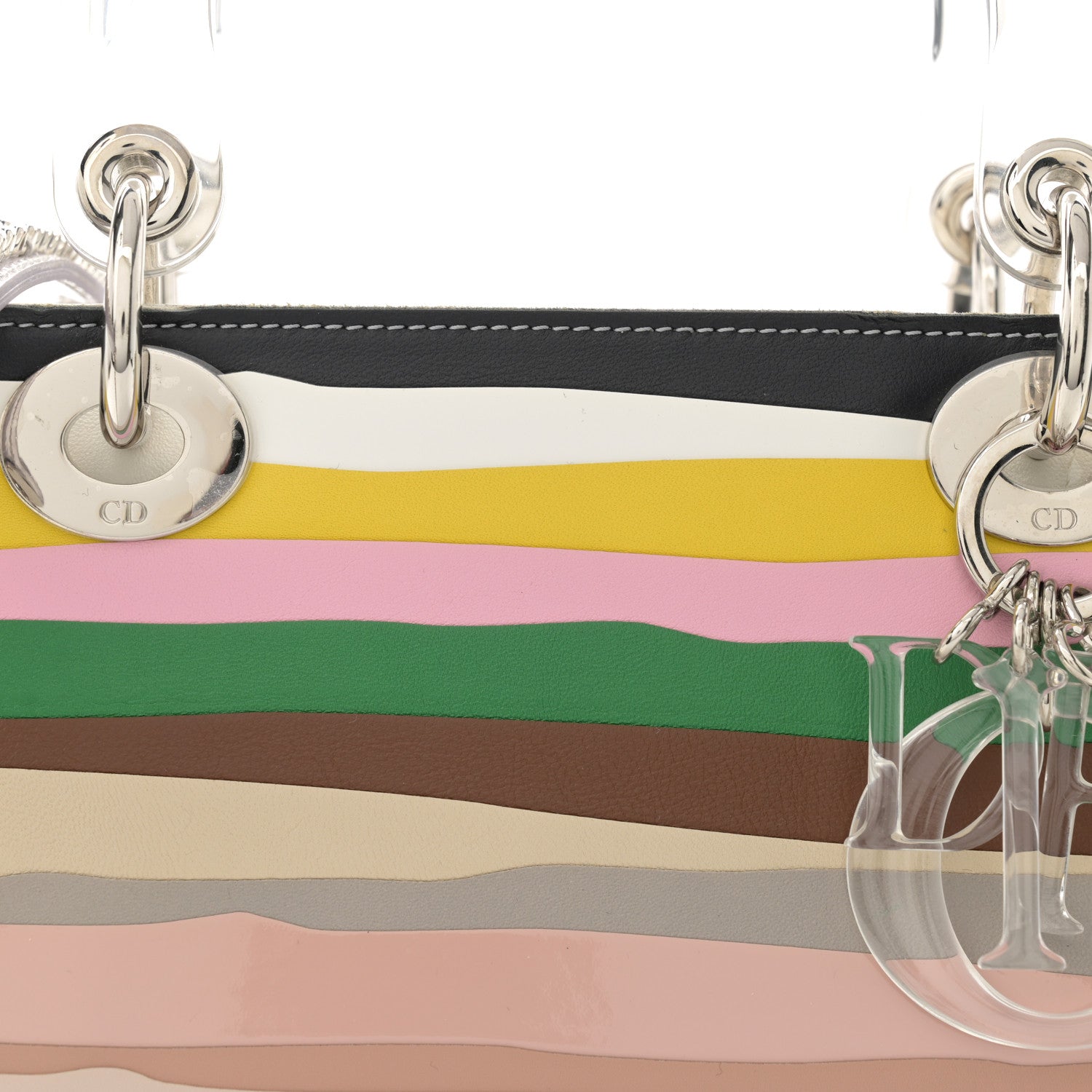 Christian Dior X WANG GUANGLE Technical Fabric Acrylic PVC Medium Lady Dior Multicolor 8 of 13