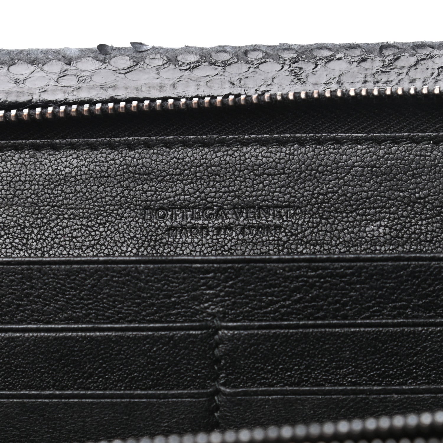 Bottega Veneta Nappa Ayers Intrecciato Zip Around Wallet Black 6 of 7