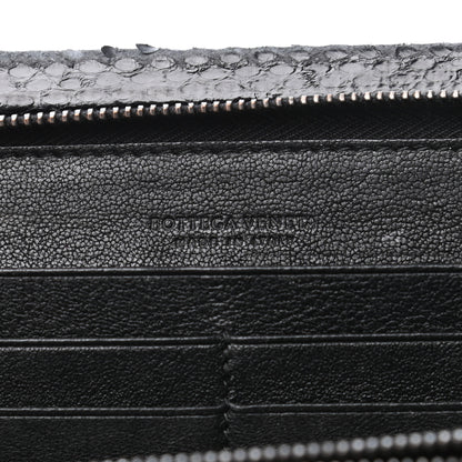 Bottega Veneta Nappa Ayers Intrecciato Zip Around Wallet Black 6 of 7
