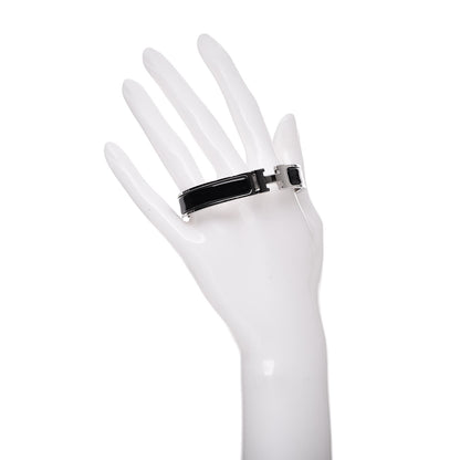 Hermes Enamel Narrow Clic Clac H Bracelet GM Black 2 of 5