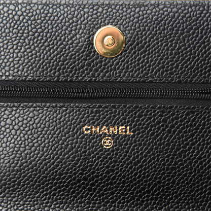 Chanel Caviar Quilted Wallet On Chain WOC Black 8 of 12