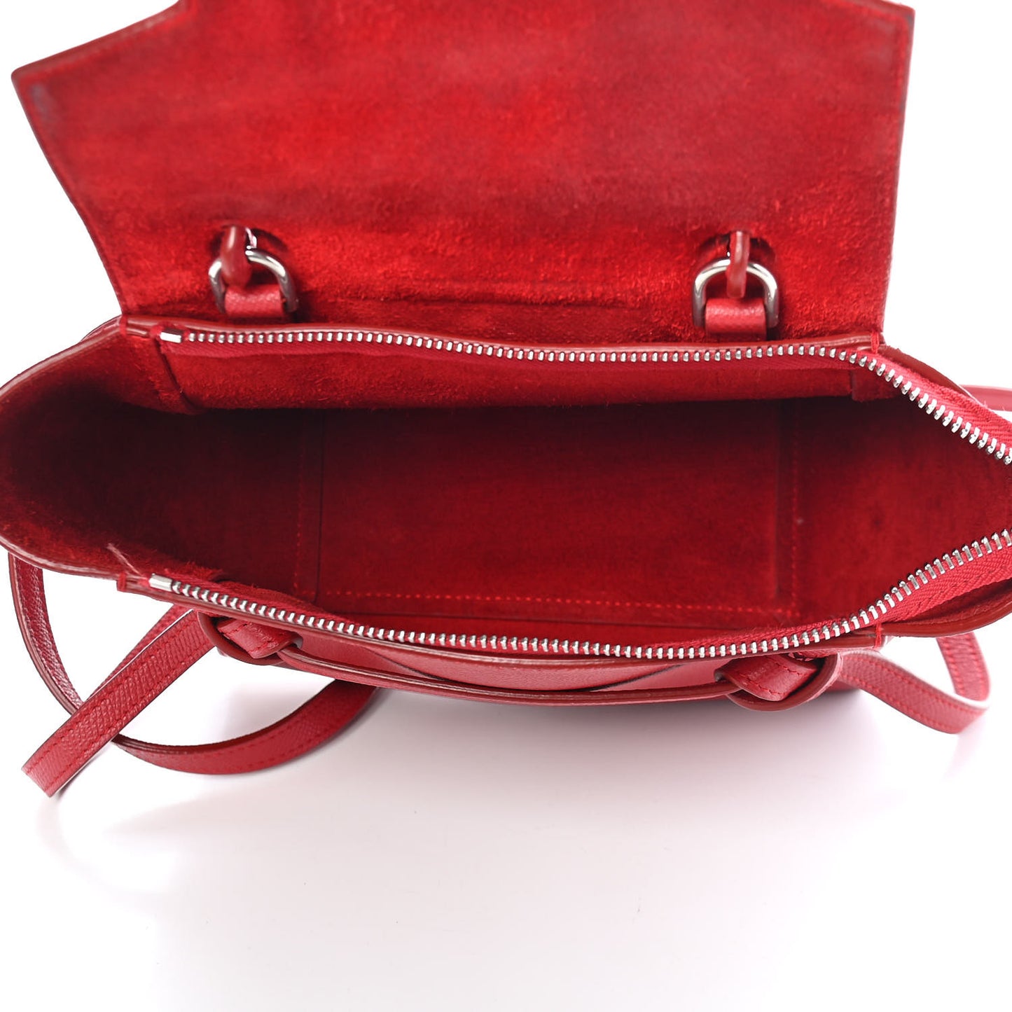 Grained Calfskin Nano Belt Bag Coquelicot