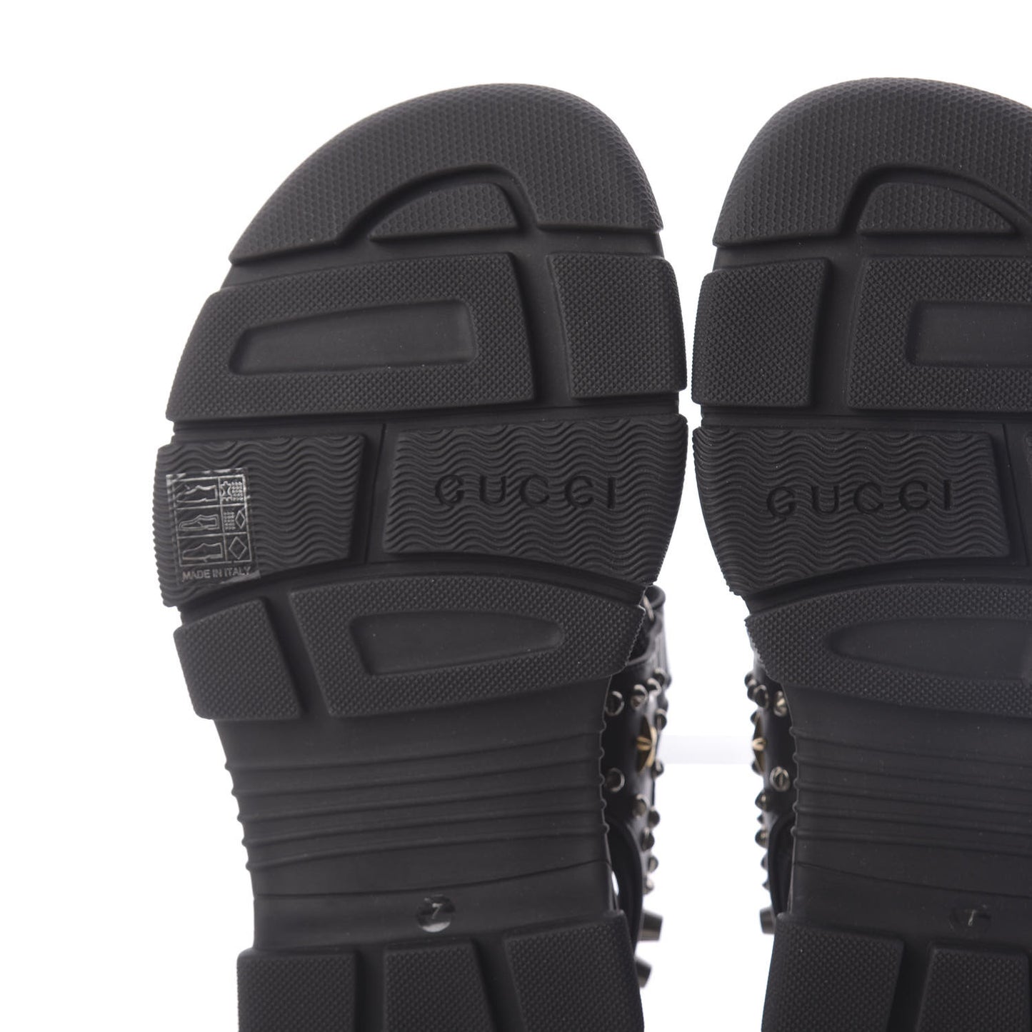Nappa Mesh Studded Mens Aguru Sandals 7 Black