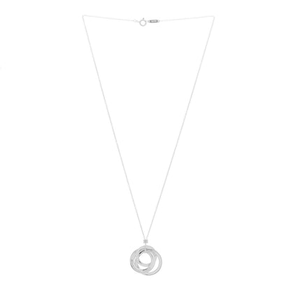 Tiffany Sterling Silver 1837 Circles Pendant Necklace 3 of 8