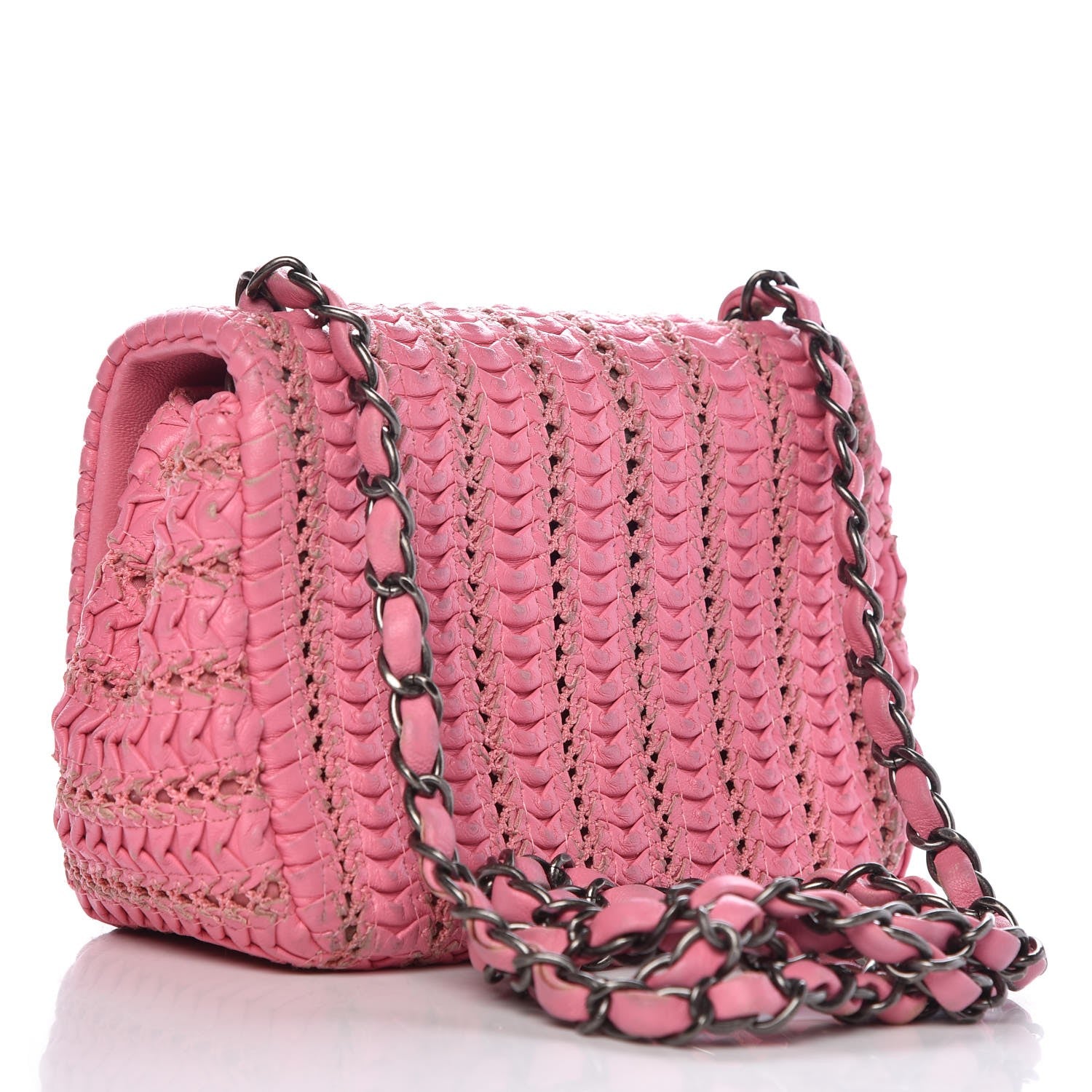 Chanel Lambskin Embroidered Mini Flap Pink 3 of 10