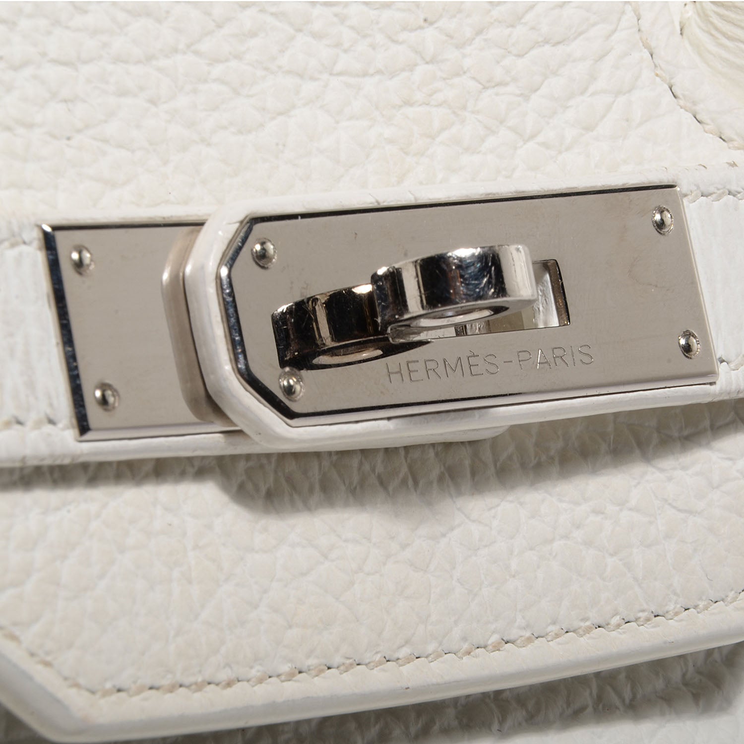 Hermes Taurillon Clemence Birkin 35 White 25 of 28