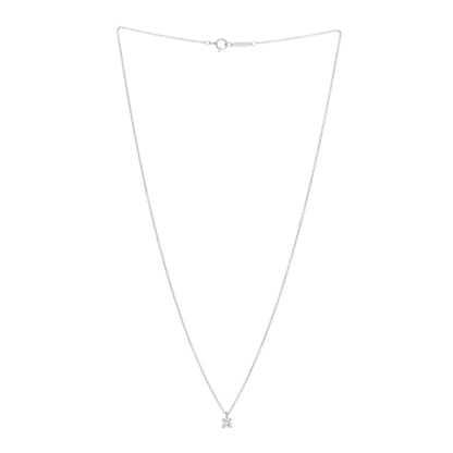 Tiffany Platinum Diamond .12ct Solitaire Pendant Necklace 3 of 5
