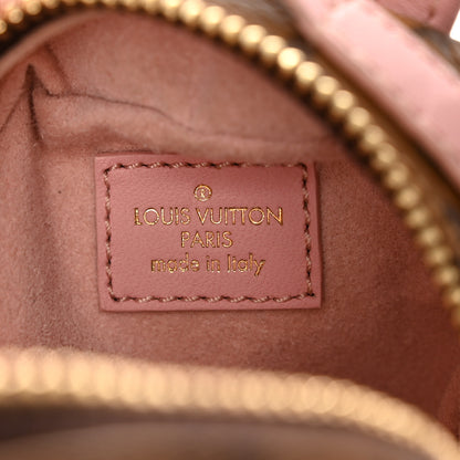 Louis Vuitton Monogram Calfskin Mink Fur Palm Springs Bear Bag Charm Key Holder Pink Brown 4 of 4