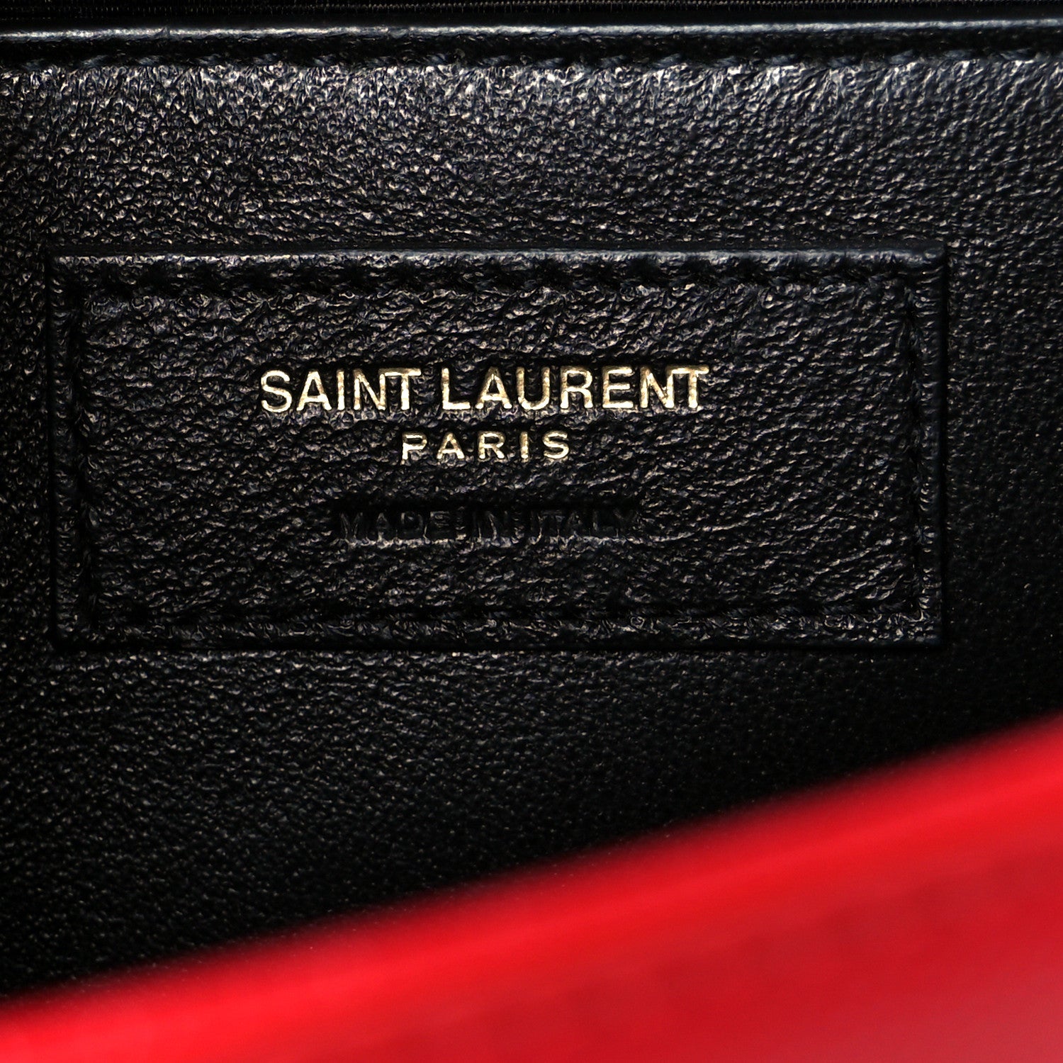 Saint Laurent Grain De Poudre Medium Monogram Kate Satchel Red 6 of 12