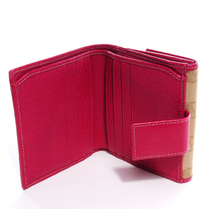 Gucci Monogram Metal Bar French Flap Wallet Pink 5 of 9