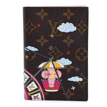 Louis Vuitton Monogram 2020 Christmas Animation Big Wheel Passport Cover Rose Ballerine 1 of 7
