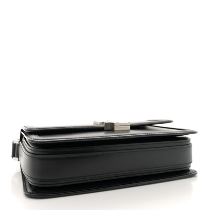 Saint Laurent Box Calfskin Monogram Medium Solferino Satchel Black 4 of 12