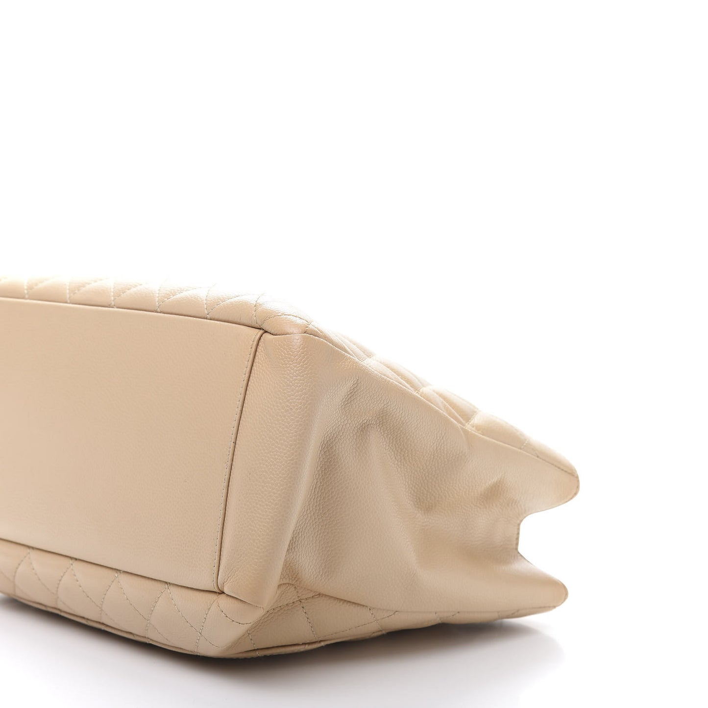 Caviar Quilted Grand Shopping Tote GST Beige Clair