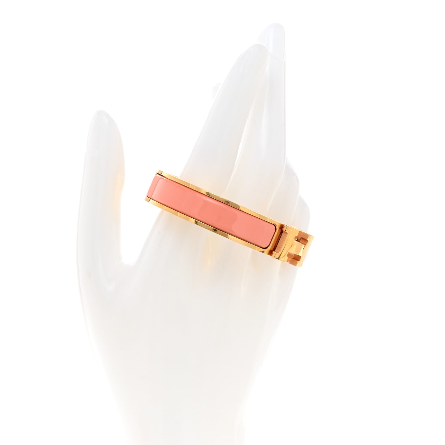 Enamel Narrow Clic Clac H Bracelet GM Orange Papaye