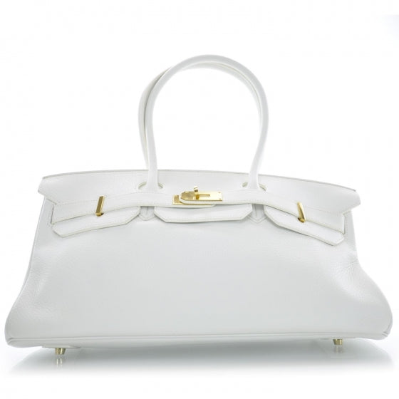 Taurillon Clemence JPG Shoulder Birkin II 42 White