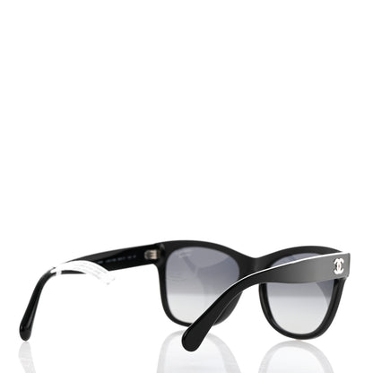 Chanel Acetate Polarized Square CC Sunglasses 5380 Black 4 of 9