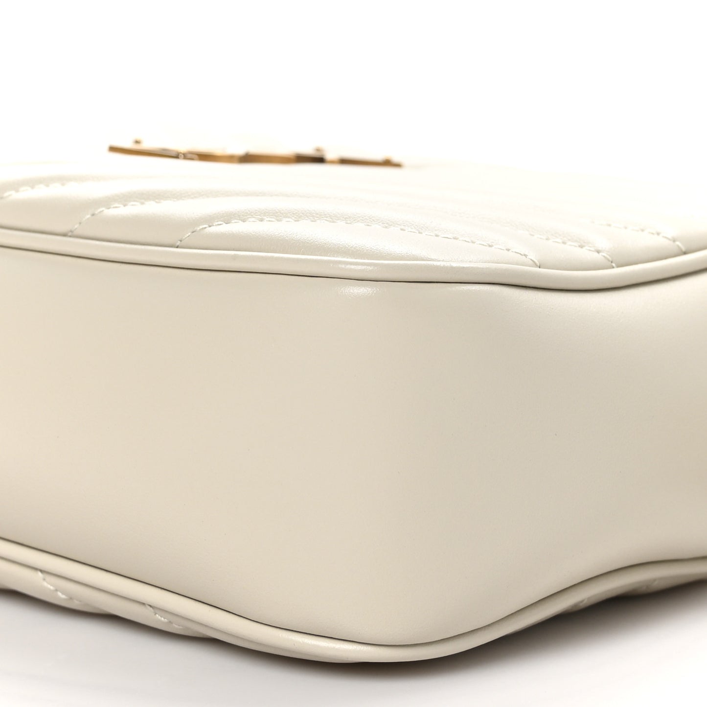 Calfskin Matelasse Monogram Lou Camera Bag Crema Soft