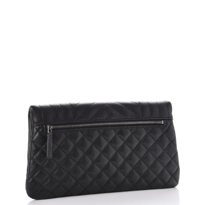 Saint Laurent Calfskin Tri-quilt Monogram West Hollywood Clutch Black 5 of 7