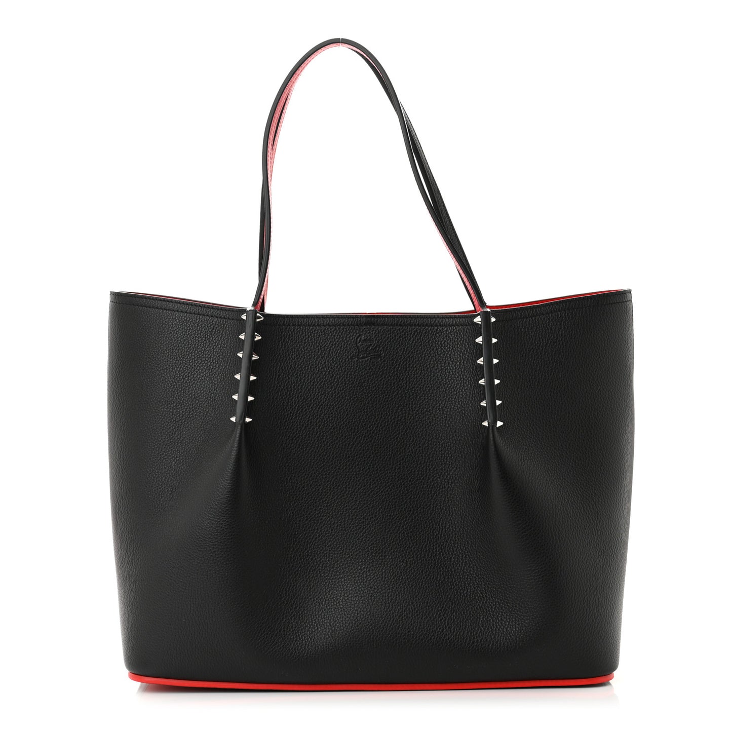 Calfskin Spiked Large Cabarock Shopper Tote Black