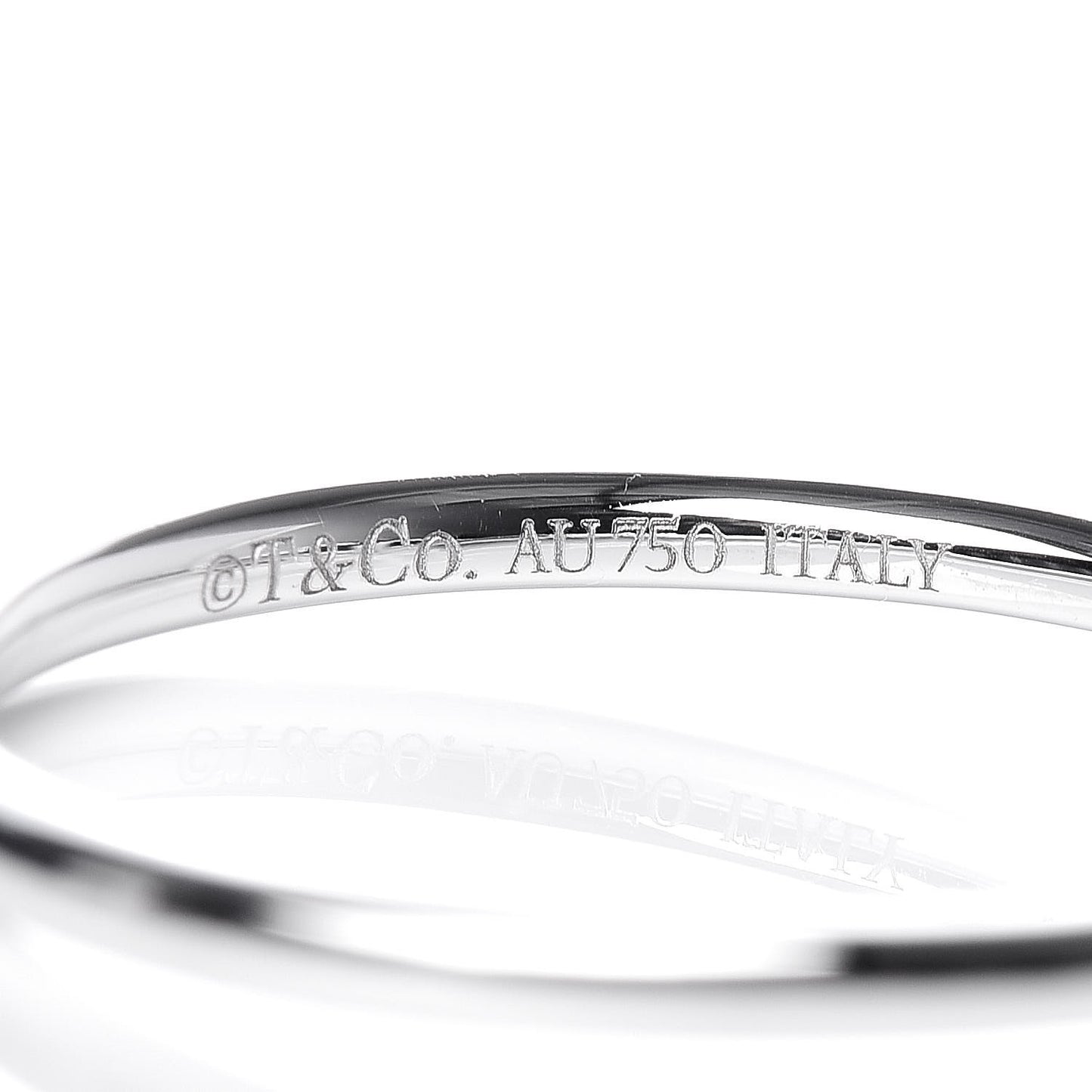 18K White Gold Ruby T Wire Ring 56 7.5