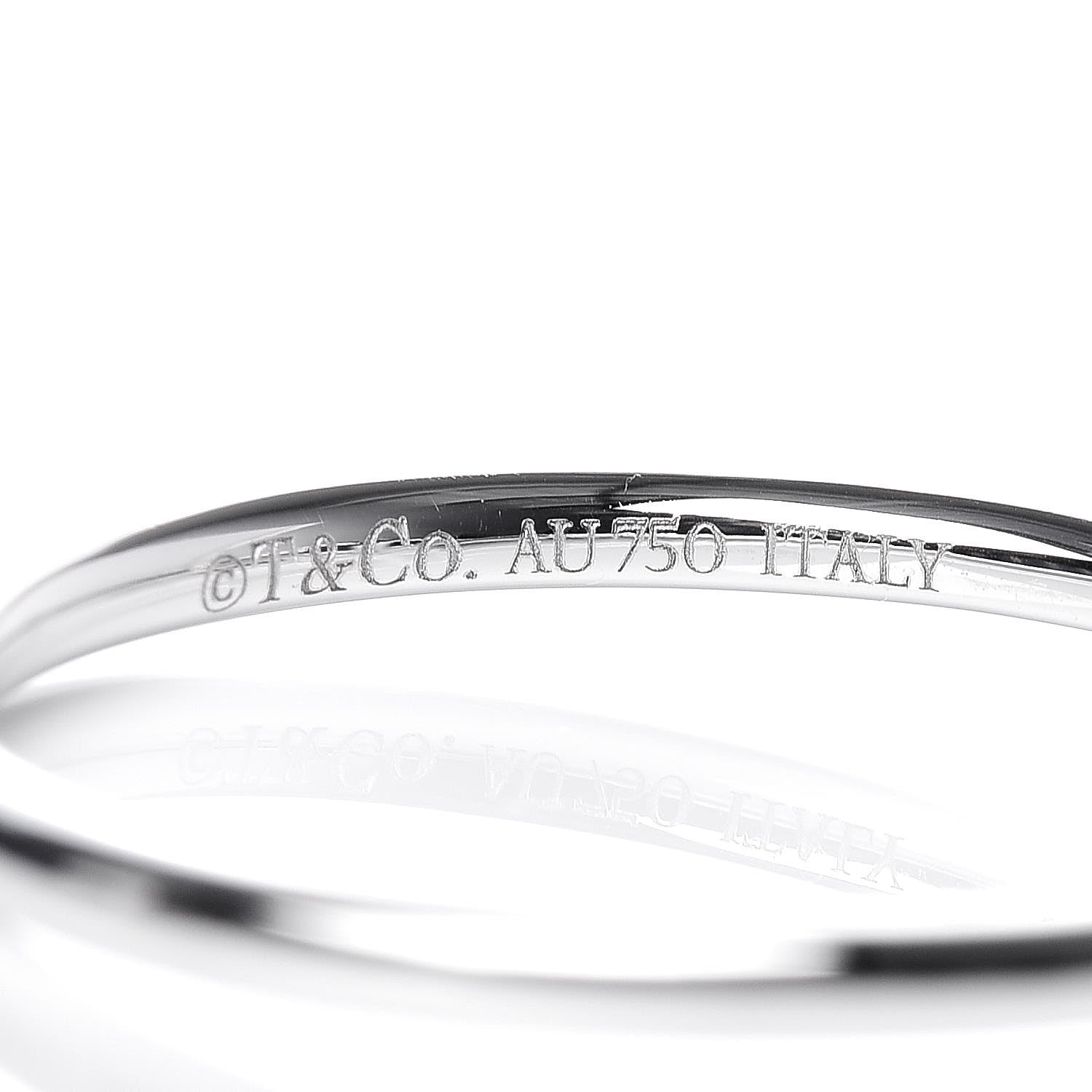 Tiffany 18K White Gold Ruby T Wire Ring 56 7.5 5 of 5