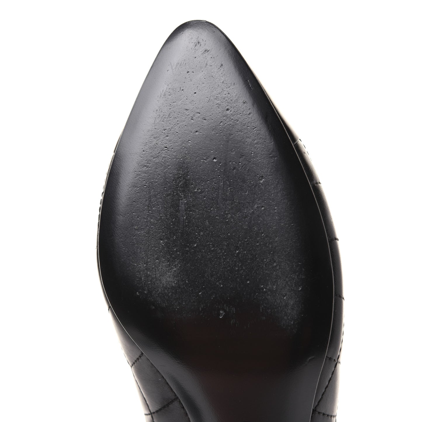 Calfskin Quilted Cap Toe Short Boots 39 Black