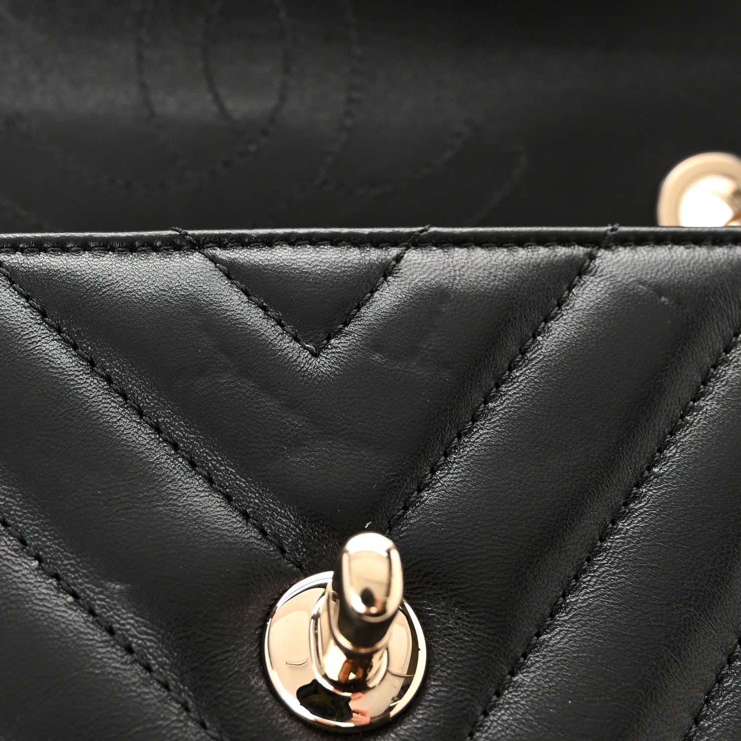 Chanel Lambskin Chevron Quilted Small Trendy CC Dual Handle Flap Bag Black 11 of 11