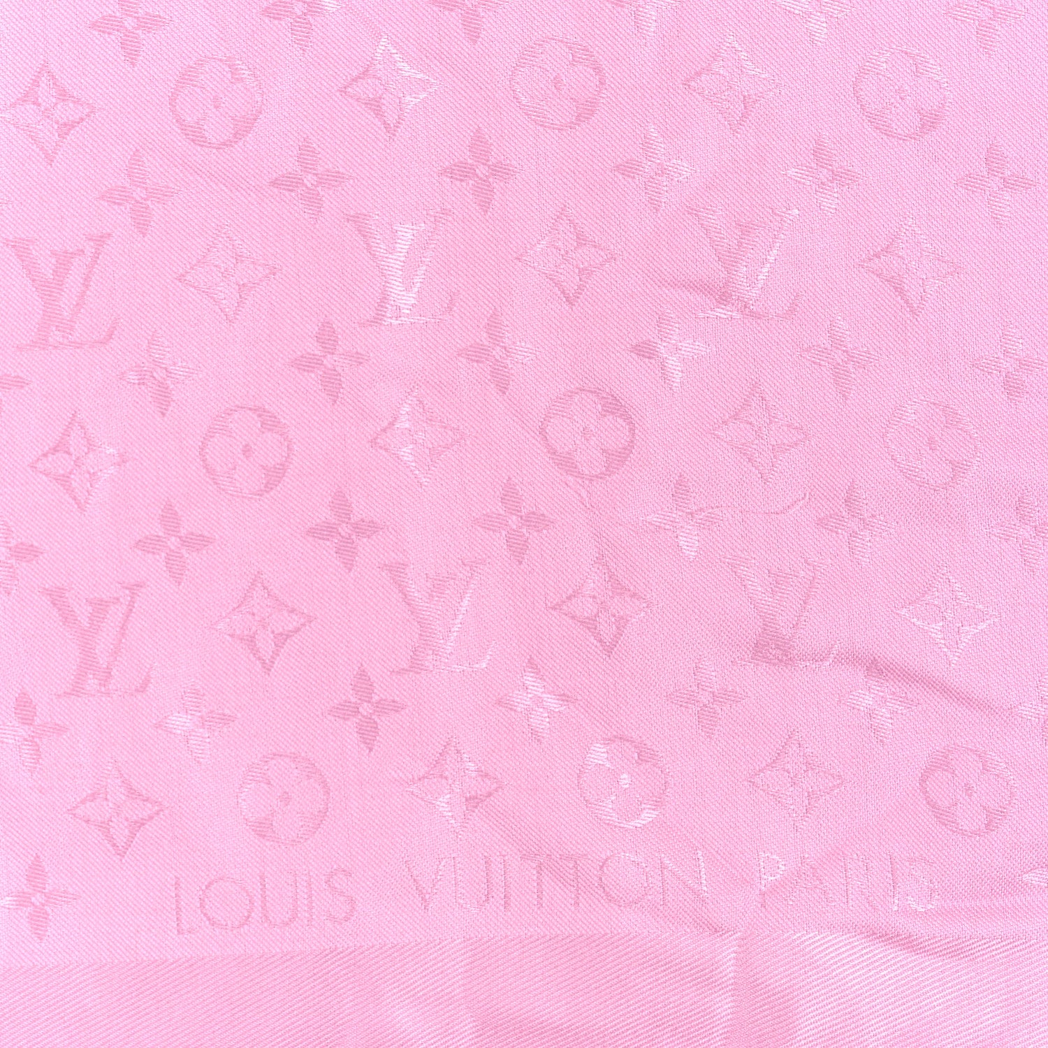 Louis Vuitton Silk Wool Monogram Shawl Velvet Rose 2 of 3